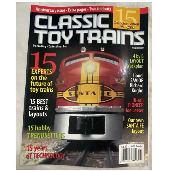 Vtg Lot 3 Classic Toy Trains Oct Nov Dec 2002 Magazine Holiday Layout Railroad - Picture 5 of 9
